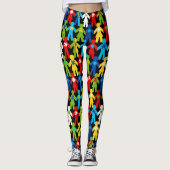 Leggings Autism Puzzle Pièce de sensibilisation du public C (Devant)