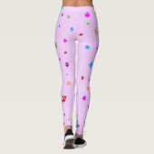 Leggings Autisme de couleur arc-en-ciel Pièces de puzzle su (Dos)