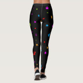 Leggings Autisme Puzzle pièces sur NOIR (Dos)