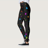 Leggings Autisme Puzzle pièces sur NOIR (Gauche)