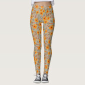 Leggings Automne Automne Floral Motif Sage Vert (Devant)