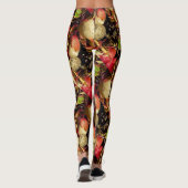 Leggings Automne Feuilles automnales, châtaignes champignon (Dos)
