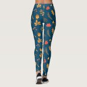 Leggings Automne Feuilles D'Automne Et Motif De Foliage (Dos)