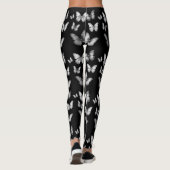 Leggings Automne Papillons gris rustique Personnaliser noir (Dos)