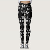 Leggings Automne Papillons gris rustique Personnaliser noir (Devant)