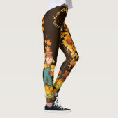 Leggings Automne Scarecrow Feuilles d'automne Plutôt Noir o (Droite)