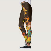 Leggings Automne Scarecrow Feuilles d'automne Plutôt Noir o (Gauche)