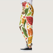Leggings Automne Thanksgiving Harvest Feuilles Chute (Gauche)