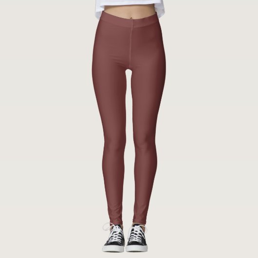 Leggings Automne Trend Couleur acajou solide (Devant)