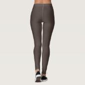 Leggings Automne Trend Couleur café Brown solide (Dos)