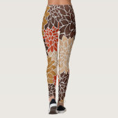 Leggings Autumn floral pattern (Dos)