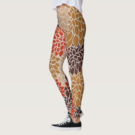 Leggings Autumn floral pattern (Gauche)