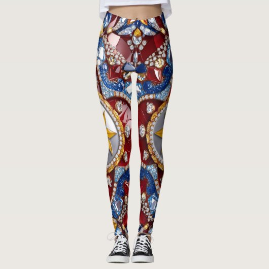 Leggings aux couleurs colombiennes (Devant)