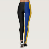 Leggings aux couleurs du drapeau de la Barbade (Dos)