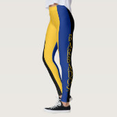 Leggings aux couleurs du drapeau de la Barbade (Gauche)