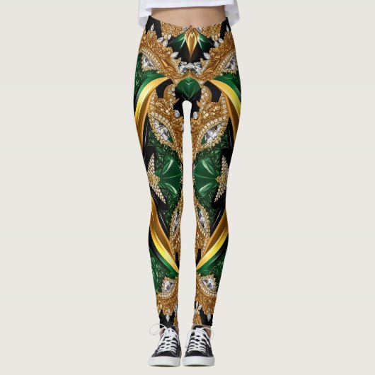 Leggings aux couleurs jamaïcaines (Devant)