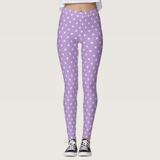 Leggings aux étoiles violettes (Devant)