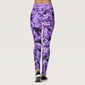 Leggings aux fleurs de violet (Dos)