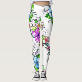 Leggings aux fleurs d'Hibiscus (Devant)