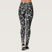 leggings aux fleurs noires et blanches (Dos)