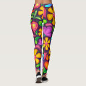 leggings aux fleurs printanières colorées (Dos)