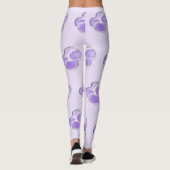 Leggings aux fleurs violettes (Dos)