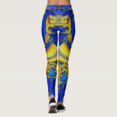 Leggings Avatar Bleu Saphir Serpentin (Dos)