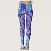 Leggings avec art bleu (Devant)