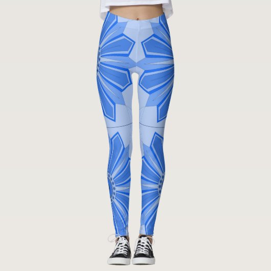 Leggings avec art bleu cool (Devant)