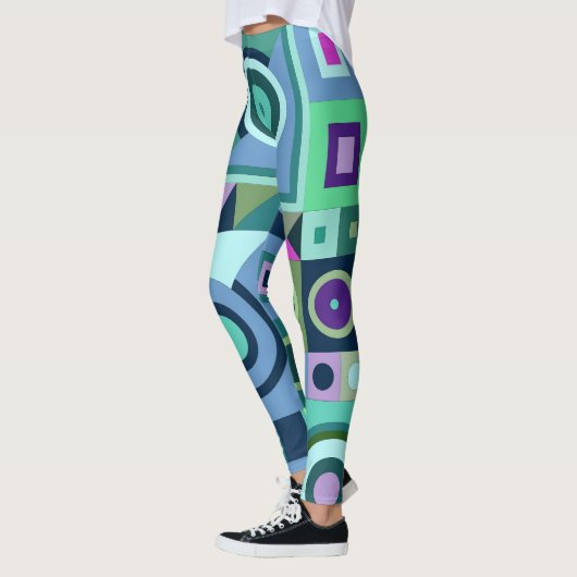 Leggings avec art décontracté bleu (Gauche)