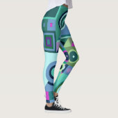 Leggings avec art décontracté bleu (Droite)