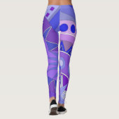 Leggings avec art décontracté bleu (Dos)