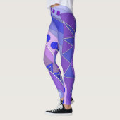 Leggings avec art décontracté bleu (Gauche)