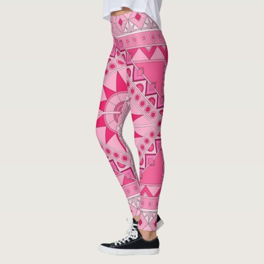 Leggings avec art décontracté rose (Gauche)