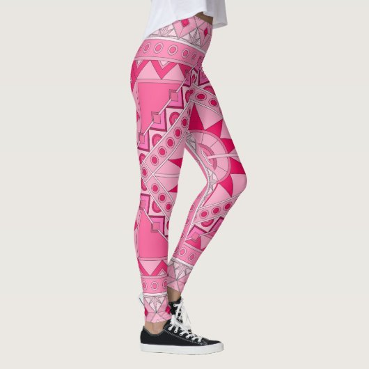 Leggings avec art décontracté rose (Droite)