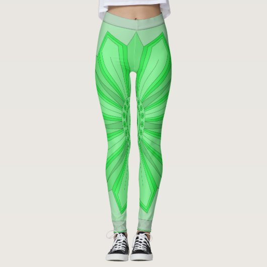 Leggings avec art vert (Devant)