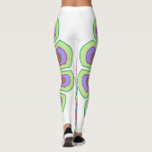 Leggings avec art vert et rose (Dos)