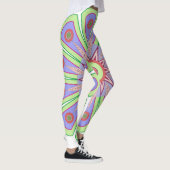 Leggings avec art vert et rose (Droite)