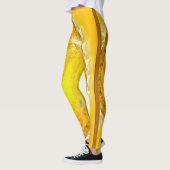 Leggings avec belle Mandala jaune (Gauche)