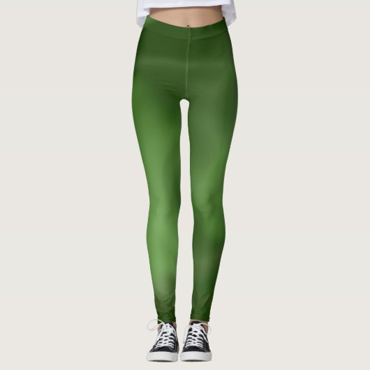 Leggings avec conception abstraite de flux vert (Devant)