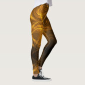Leggings avec des motifs abstraits dorés et bruns (Droite)
