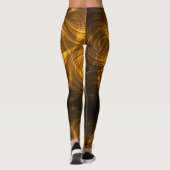 Leggings avec des motifs abstraits dorés et bruns (Dos)