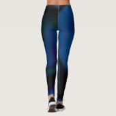 Leggings avec design abstrait bleu et noir (Dos)