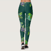 Leggings Avec Design Fleur Moderne (Dos)
