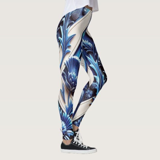 Leggings avec design Scottish Thistles (Droite)