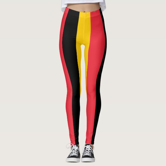 Leggings avec drapeau de Belgique (Devant)