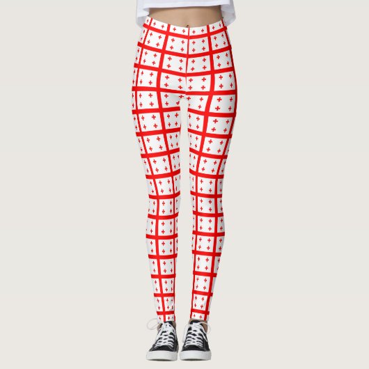 Leggings avec drapeau de Géorgie (Devant)