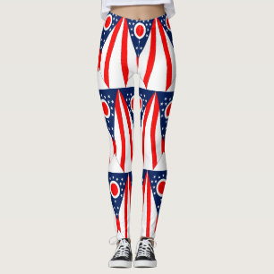 Leggings avec drapeau de l'Etat de l'Ohio, USA
