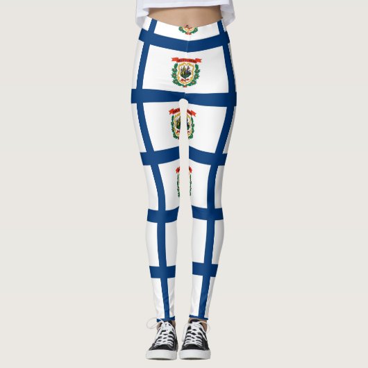 Leggings avec drapeau de l'État de Virginie Occide (Devant)