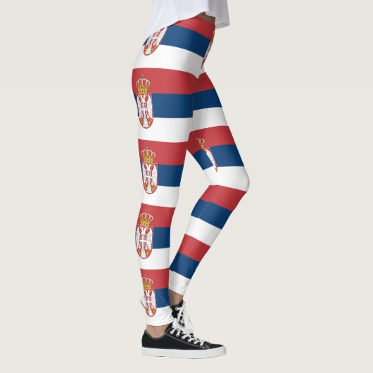 Leggings avec drapeau de Serbie (Droite)